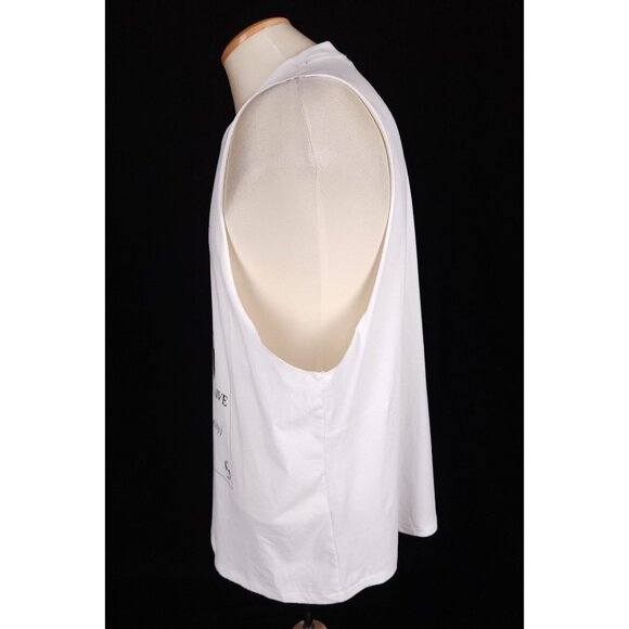 Stolen Girlfriends Club "Live" Classic Tank Top S Mens White Sleeveless Tee $75 - Picture 4 of 9